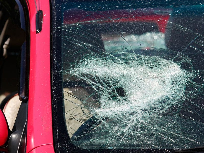 damaged Windscreen 